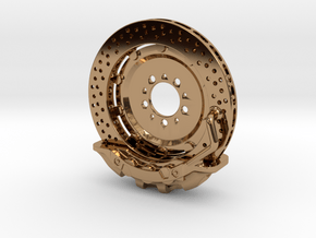 Disk Brake Pendant 40mm in Polished Brass