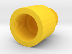 14mm- to 14mm+ Barrel Adapter in Yellow Processed Versatile Plastic