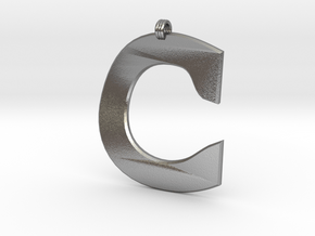 Distorted letter C in Natural Silver