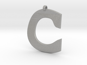 Distorted letter C in Aluminum
