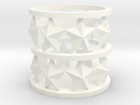 star candle Holder in White Processed Versatile Plastic