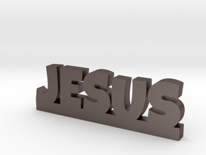 JESUS Lucky in Polished Bronzed Silver Steel