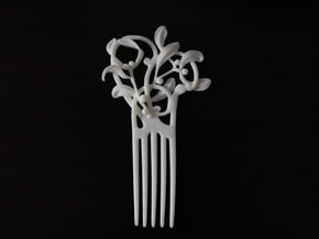 Nouveau Hair Comb Mistletoe in White Natural Versatile Plastic