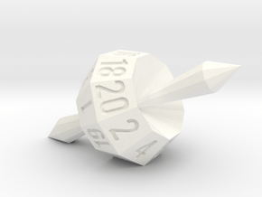 shard dice in White Processed Versatile Plastic: d20