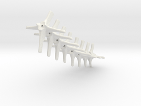 Komodo Spine Tail Links Part2 1:5 Scale in White Natural Versatile Plastic