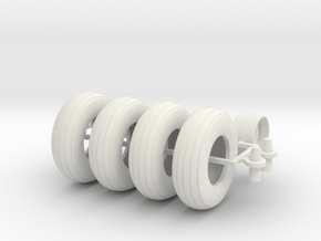 1/16 9.5L-15 Implement tires, wheel, and hubs in White Natural Versatile Plastic