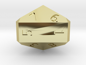 Nine-Sided Die (d9) in 18K Gold Plated