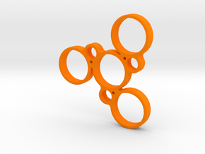 Holey Fidget Spinner in Orange Processed Versatile Plastic
