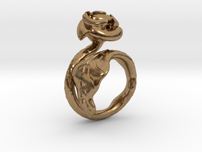 Flower Ring (multi size) in Natural Brass