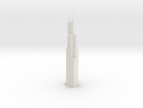 Willis Tower (1:2000) in White Natural Versatile Plastic