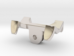 GoPro universal flashlight mount in Rhodium Plated Brass
