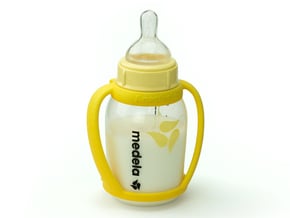 Bottle Handles for Medela in Yellow Processed Versatile Plastic