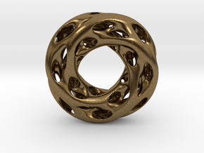 0610 IsoSurface F(x,y,z)=0 Diamond Tori [4] d=5cm in Natural Bronze