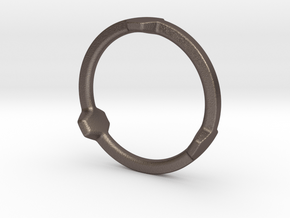 Hex 3 Ring - Full edition in Polished Bronzed Silver Steel: 5.75 / 50.875