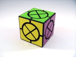 Circle X Cube Puzzle in White Natural Versatile Plastic