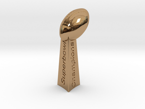 Superbowl 52 Trophy in Polished Brass: Extra Small