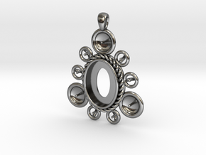 Pendant "Ursula" in Polished Silver: Large