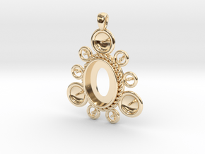 Pendant "Ursula" in 14k Gold Plated Brass: Large