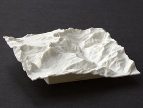 4''/10cm Oberland Peaks, Switzerland in White Natural Versatile Plastic