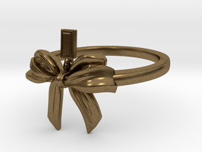 Bow Ring Ribbon in Natural Bronze