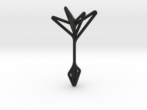 Little Tree N5 ,Fine Pendant. Pure Elegance in Black Natural Versatile Plastic