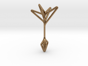 Little Tree N5 ,Fine Pendant. Pure Elegance in Natural Brass
