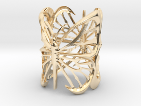 The butterfly embrace ring in 14k Gold Plated Brass: 6 / 51.5