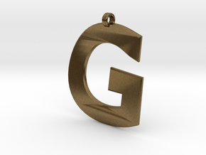 Distorted letter G in Natural Bronze
