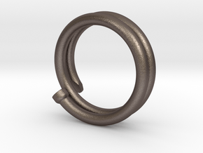 Finishing Nail Ring in Polished Bronzed Silver Steel