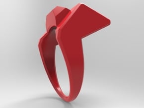 Knee Ring Pl in Red Processed Versatile Plastic: 10 / 61.5