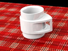 Coffee Mug in White Processed Versatile Plastic