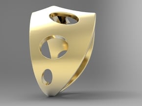 Sail Ring G in 18k Gold Plated Brass: 10 / 61.5