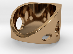 Sail Ring S B in Polished Brass: 3 / 44