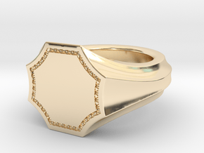 Seal Ring Stella in 14k Gold Plated Brass: 5.5 / 50.25
