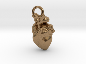 PENDENT Heart in Natural Brass