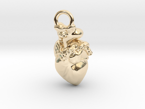 PENDENT Heart in 14k Gold Plated Brass
