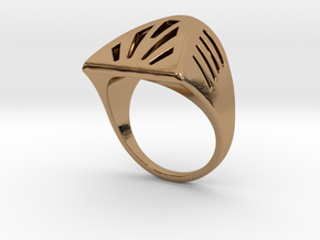Breathing Ring S B in Polished Brass: 3 / 44