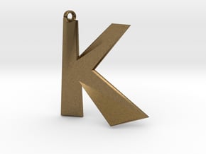 Distorted letter K in Natural Bronze