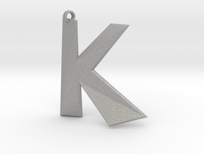 Distorted letter K in Aluminum