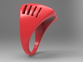 Breathing Ring Pl in Red Processed Versatile Plastic: 10 / 61.5