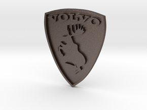 Volvo moose logo (aka Ferrari killer) in Polished Bronzed Silver Steel