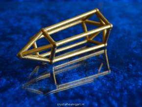 Phi Vogel Crystal - 5 Sided in Polished Gold Steel