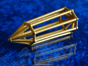 Phi Vogel Crystal - 8 sided in Polished Gold Steel