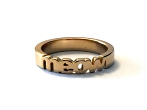 meow ring in 14k gold plated in 14k Gold Plated Brass: 7 / 54