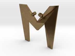 Distorted letter M in Natural Bronze