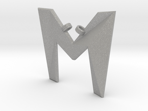 Distorted letter M in Aluminum