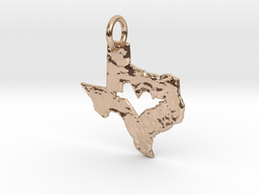 Soaring Heart of Texas in 14k Rose Gold Plated Brass