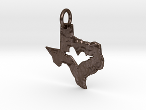 Soaring Heart of Texas in Polished Bronze Steel