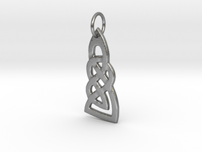 Celtic Knot Pendant 1 in Natural Silver