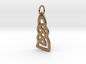 Celtic Knot Pendant 1 in Natural Brass